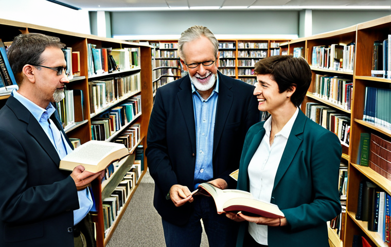 Science and Faith - Finding Harmony**

A diverse group of people (scientists, theologians) in a bright, modern library, engaging in respectful dialogue. Books on science and religion are visible. The atmosphere is collaborative and open. Fully clothed, appropriate attire, safe for work, professional, family-friendly, perfect anatomy, natural proportions, high quality.

**